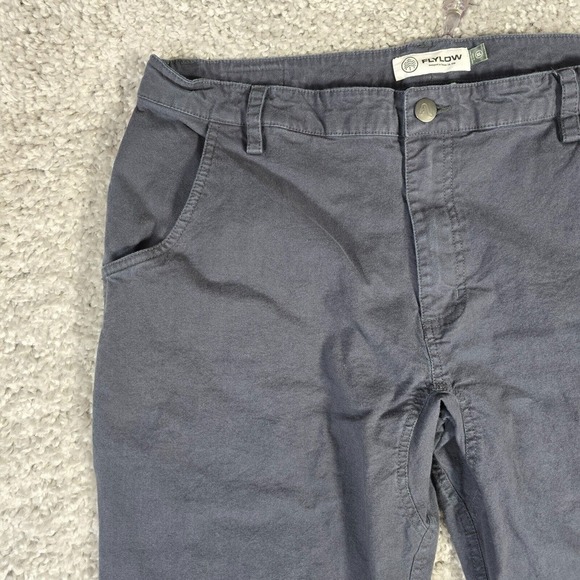 Flylow Ditch Pants Mens XL (35 x 32) Blue Canvas Chino HIking Outdoors - Picture 2 of 2